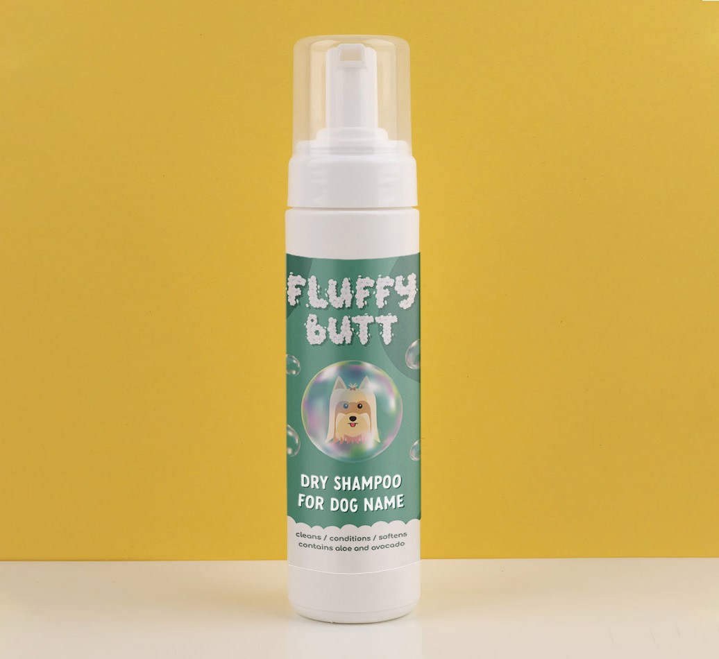 'Fluffy Butt' - Personalised {breedFullName} Dry Wash Shampoo