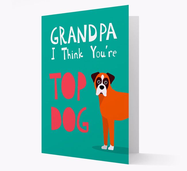 Grandpa You're Top Dog: Personalized {breedFullName} Card