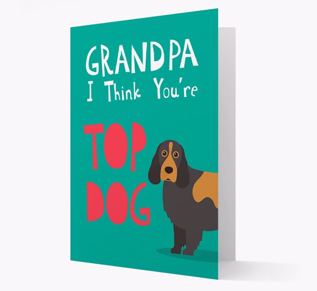 Grandpa You're Top Dog: Personalized {breedFullName} Card