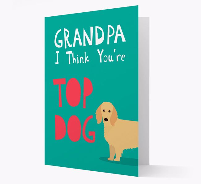 Grandpa You're Top Dog: Personalized {breedFullName} Card