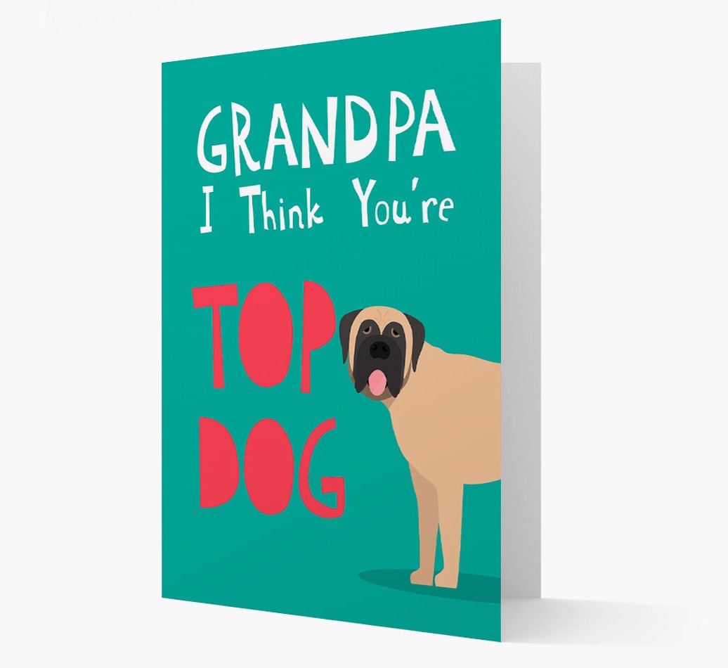 Grandpa You're Top Dog: Personalized {breedFullName} Card
