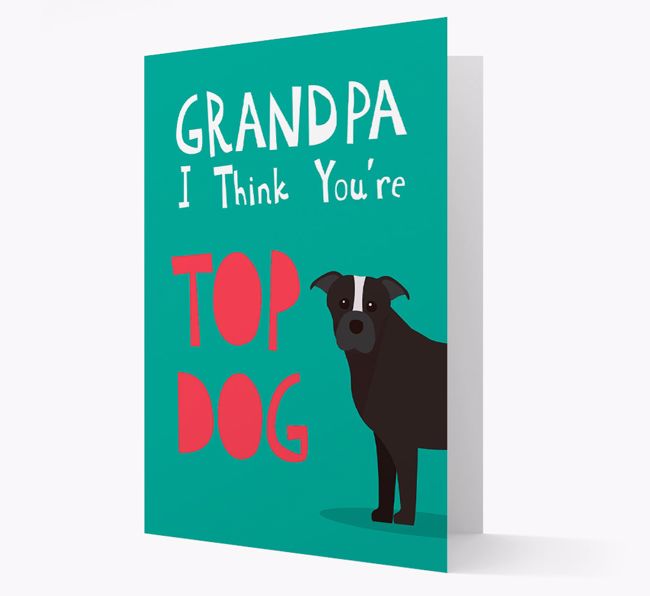 Grandpa You're Top Dog: Personalized {breedFullName} Card