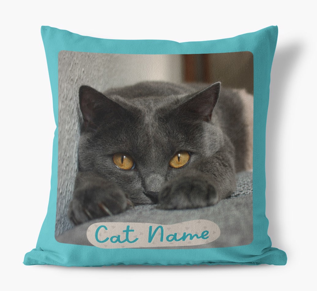 Photo Upload: Personalized {breedCommonName} Pillow - front view
