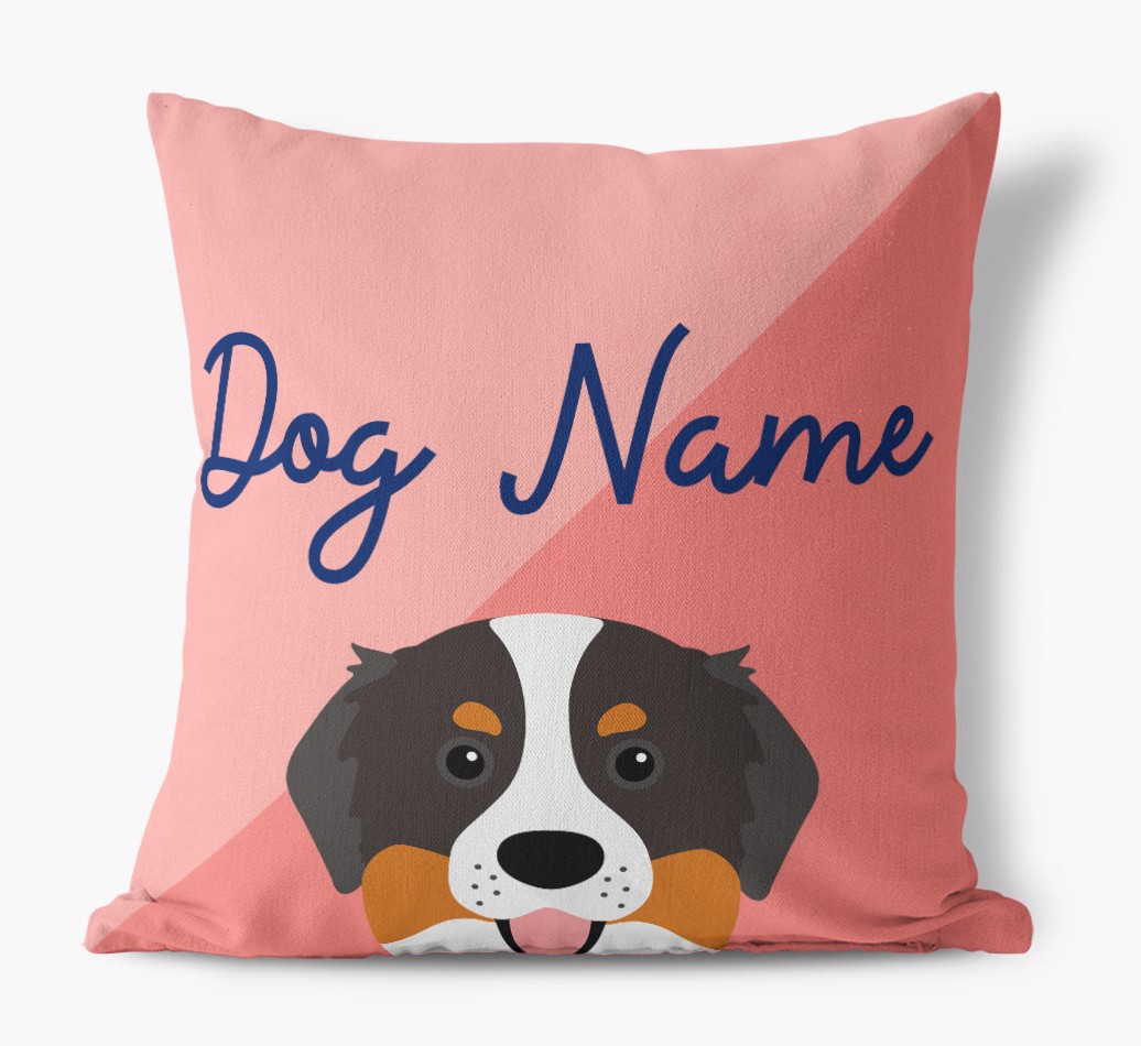 Peeking Name: Personalized {breedFullName} Pillow - front view