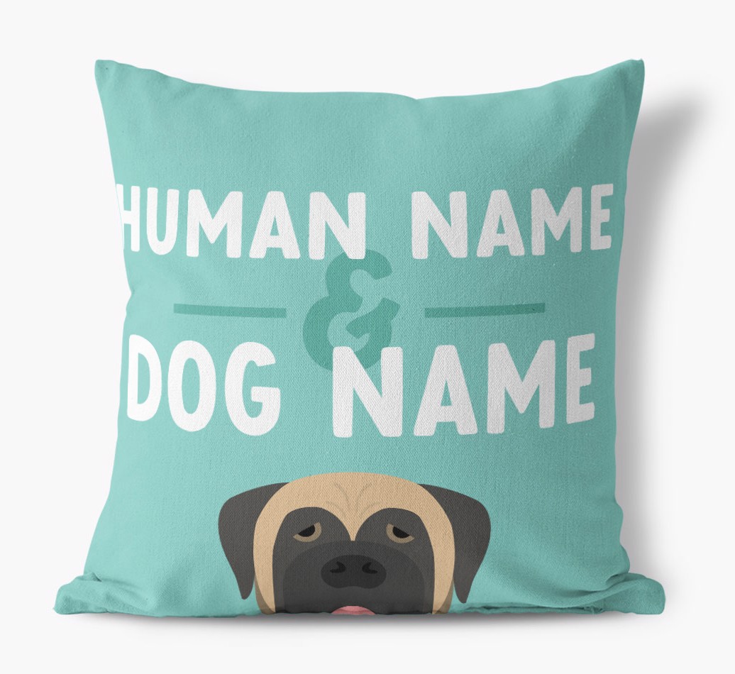 Human And Pet Name: Personalized {breedFullName} Pillow - front view