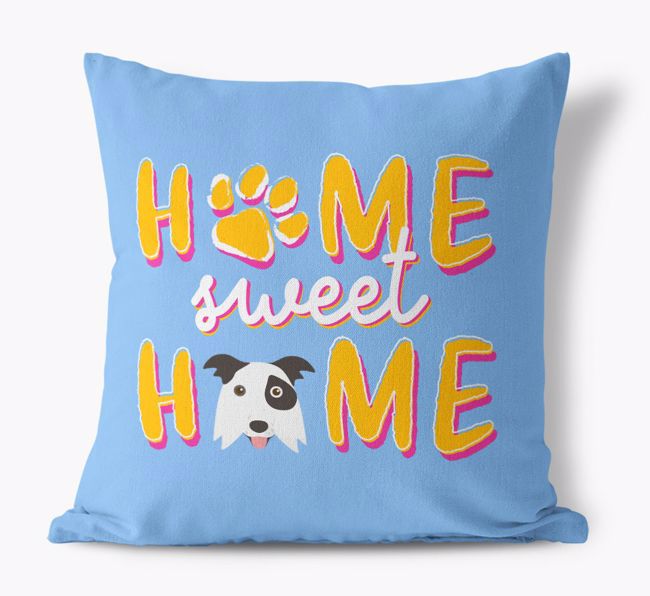 Home Sweet Home: Personalised {breedFullName} Canvas Cushion