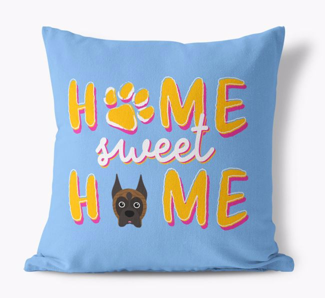 Home Sweet Home: Personalized {breedFullName} Canvas Pillow