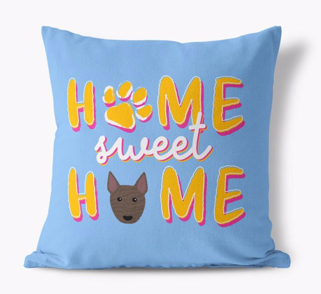 Home Sweet Home: Personalised {breedFullName} Canvas Cushion