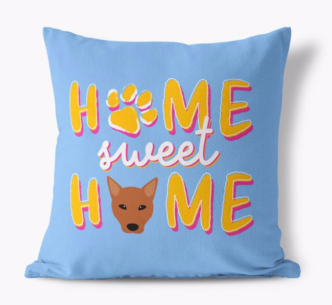 Home Sweet Home: Personalised {breedFullName} Canvas Cushion