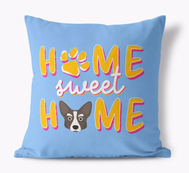 Home Sweet Home: Personalised {breedFullName} Canvas Cushion