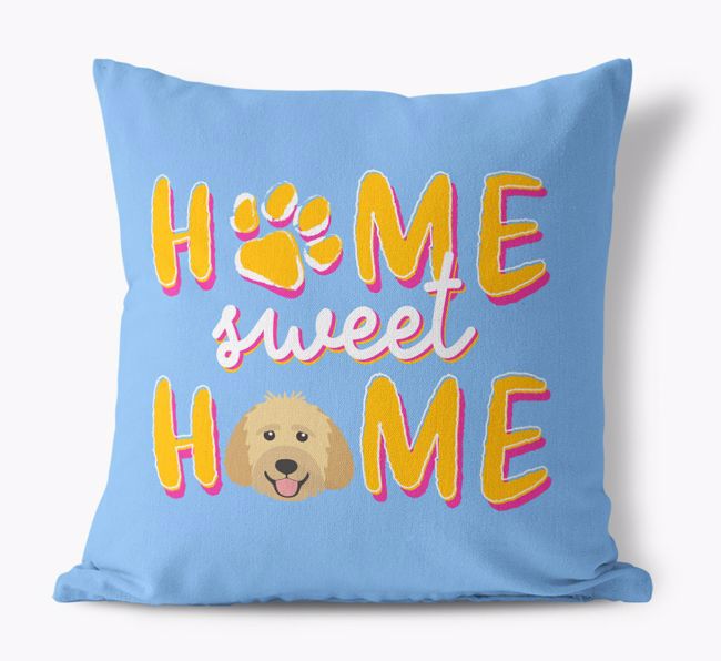 Home Sweet Home: Personalised {breedFullName} Canvas Cushion