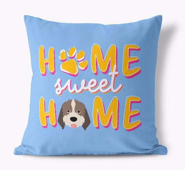 Home Sweet Home: Personalized {breedFullName} Canvas Pillow