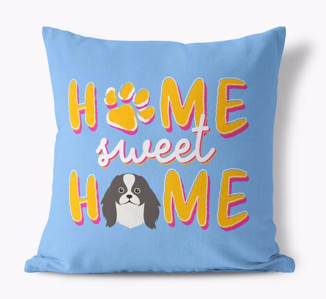 Home Sweet Home: Personalised {breedFullName} Canvas Cushion