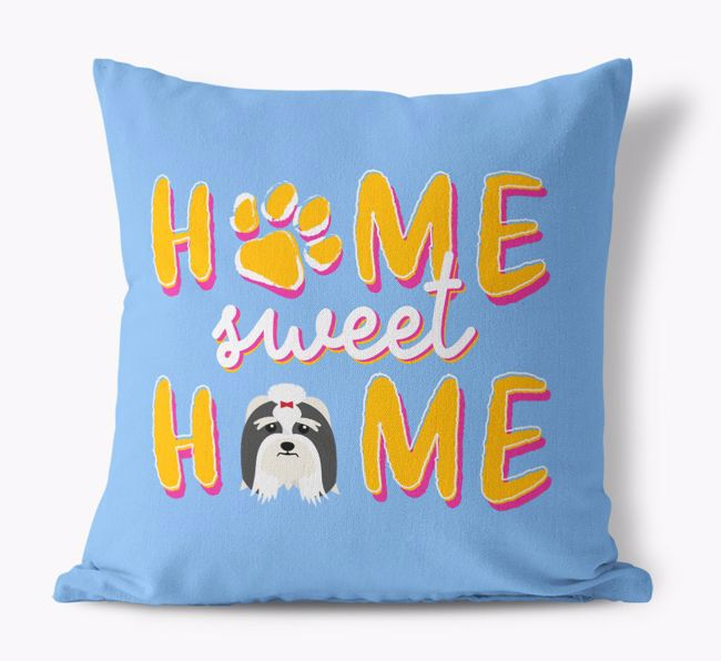 Home Sweet Home: Personalized {breedFullName} Canvas Pillow