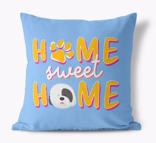 Home Sweet Home: Personalised {breedFullName} Canvas Cushion