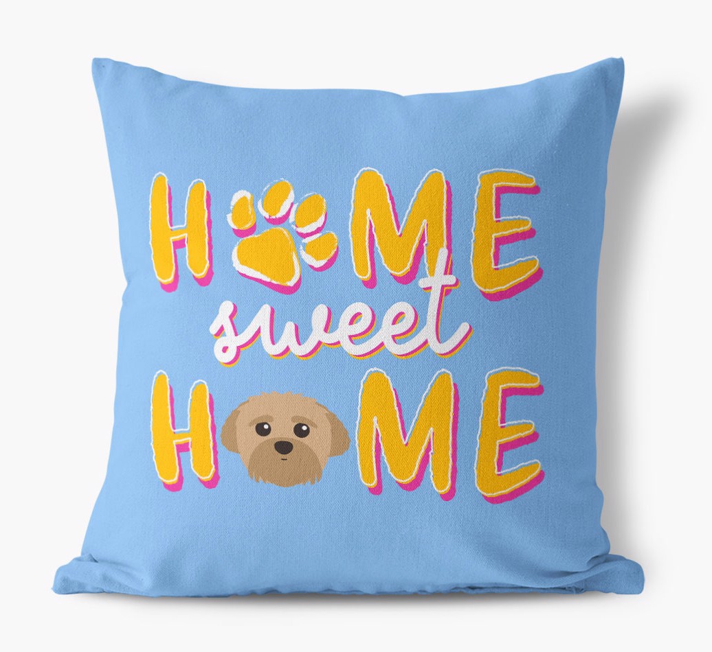 Home Sweet Home: Personalized {breedFullName} Pillow - front view