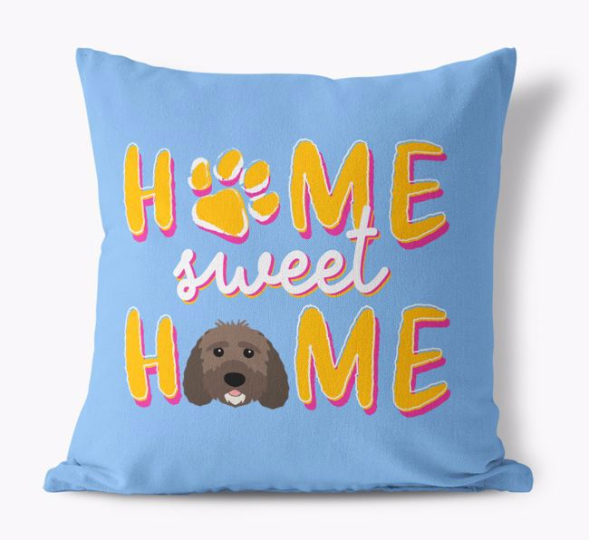 Home Sweet Home: Personalised {breedFullName} Canvas Cushion