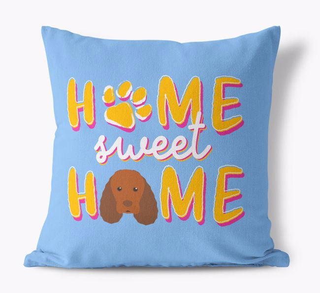 Home Sweet Home: Personalized {breedFullName} Canvas Pillow