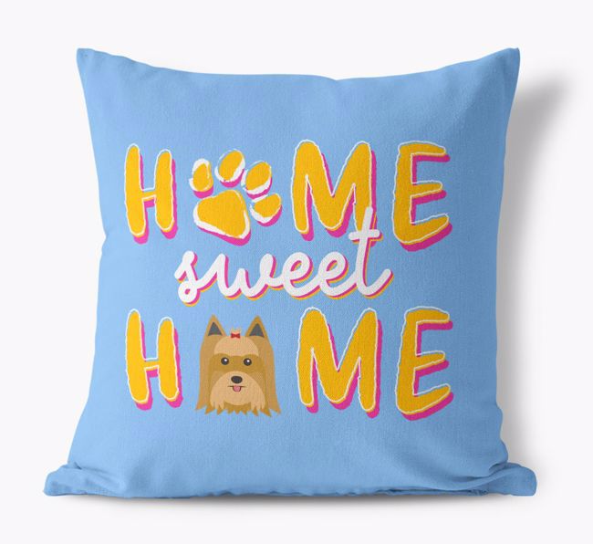 Home Sweet Home: Personalized {breedFullName} Canvas Pillow