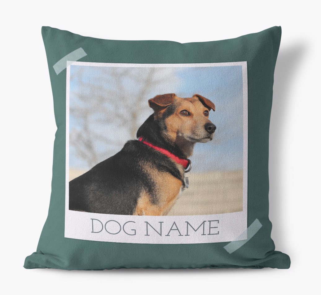 Photo Album: Personalised {breedFullName} Canvas Cushion - front view