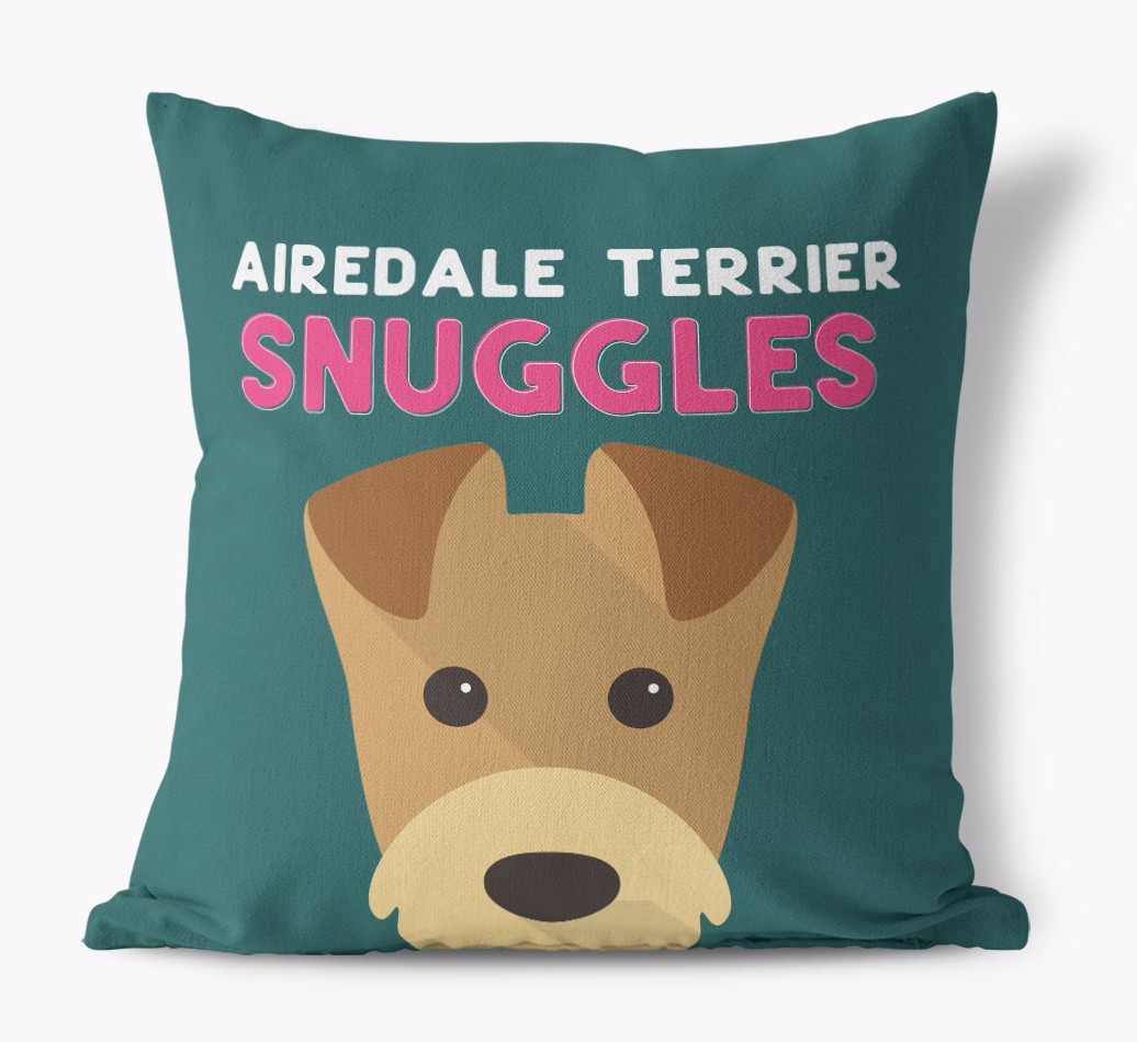 Snuggles: Personalized {breedFullName} Pillow - front view