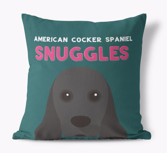 Snuggles: Personalized {breedFullName} Canvas Pillow