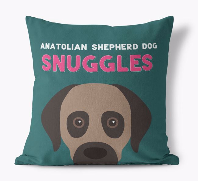 Snuggles: Personalised {breedFullName} Canvas Cushion