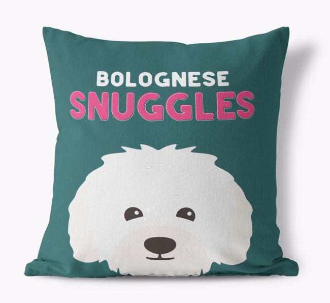 Snuggles: Personalized {breedFullName} Canvas Pillow