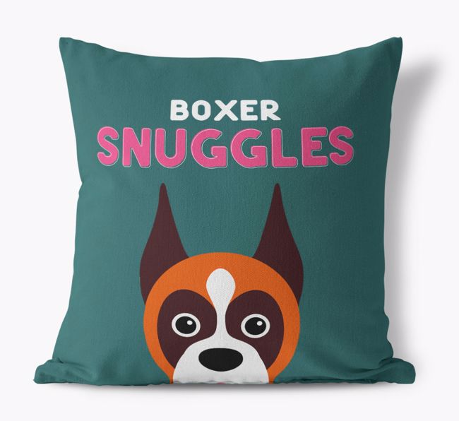 Snuggles: Personalized {breedFullName} Canvas Pillow