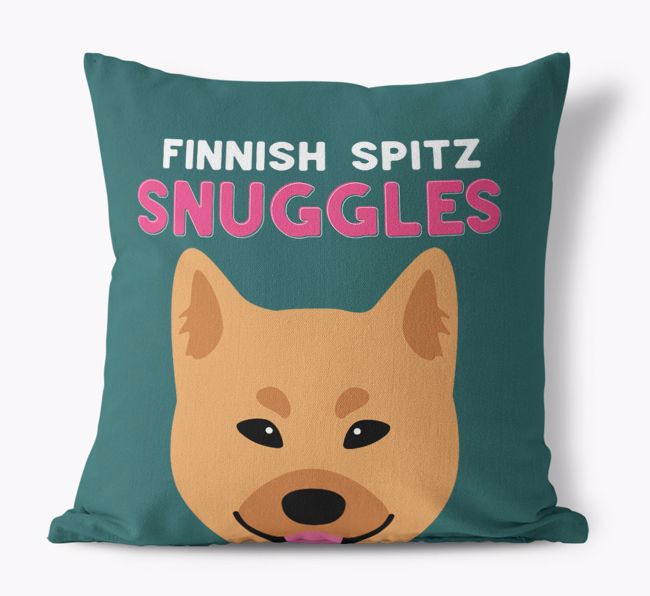 Snuggles: Personalized {breedFullName} Canvas Pillow