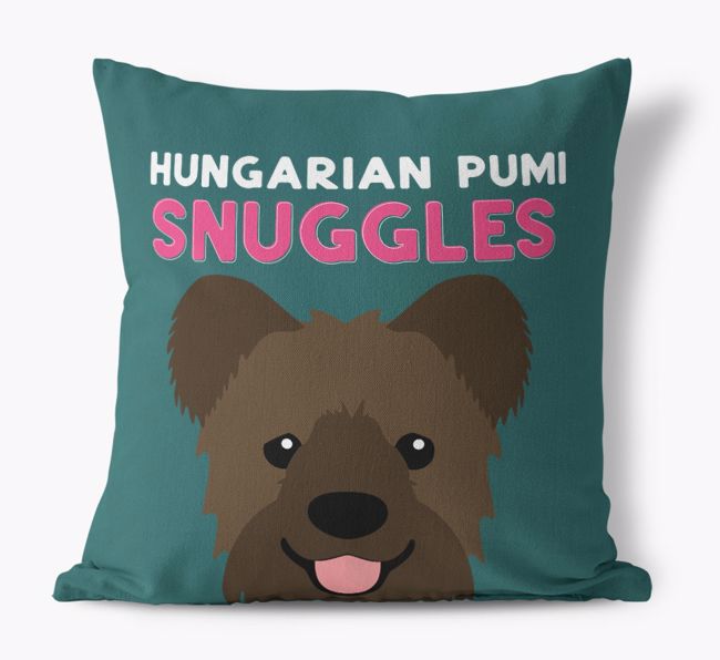 Snuggles: Personalized {breedFullName} Canvas Pillow