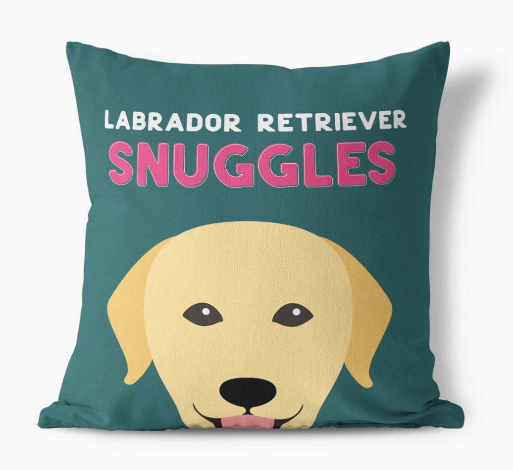 Snuggles: Personalised {breedFullName} Cushion - front view