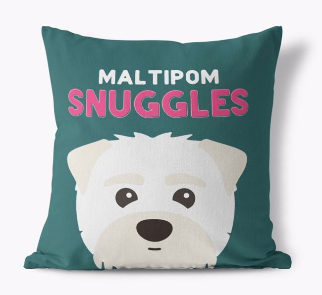 Snuggles: Personalized {breedFullName} Canvas Pillow