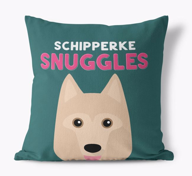 Snuggles: Personalized {breedFullName} Canvas Pillow