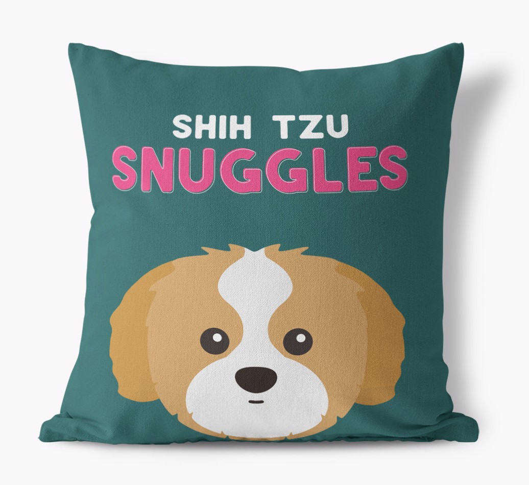 Snuggles: Personalised {breedFullName} Cushion - front view