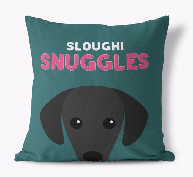 Snuggles: Personalized {breedFullName} Canvas Pillow