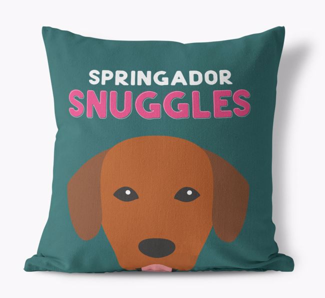 Snuggles: Personalized {breedFullName} Canvas Pillow