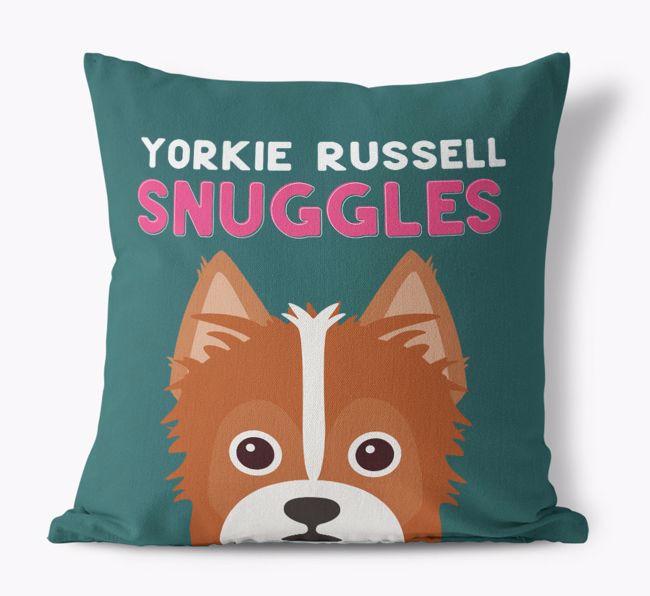 Snuggles: Personalized {breedFullName} Canvas Pillow