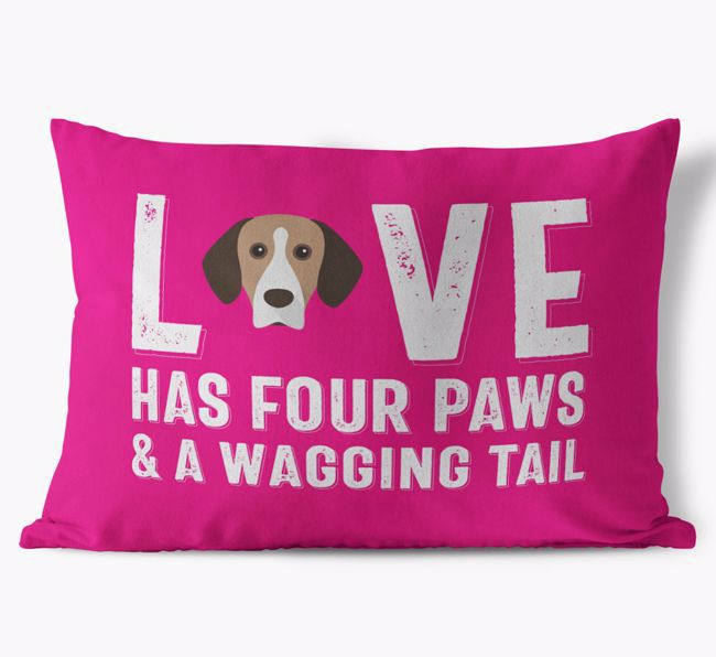 Love Has Four Paws: Personalised {breedFullName} Soft Touch Cushion