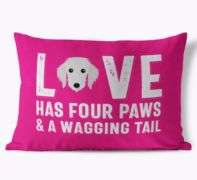 Love Has Four Paws: Personalized {breedFullName} Soft Touch Pillow