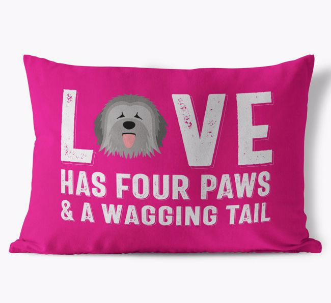 Love Has Four Paws: Personalised {breedFullName} Soft Touch Cushion