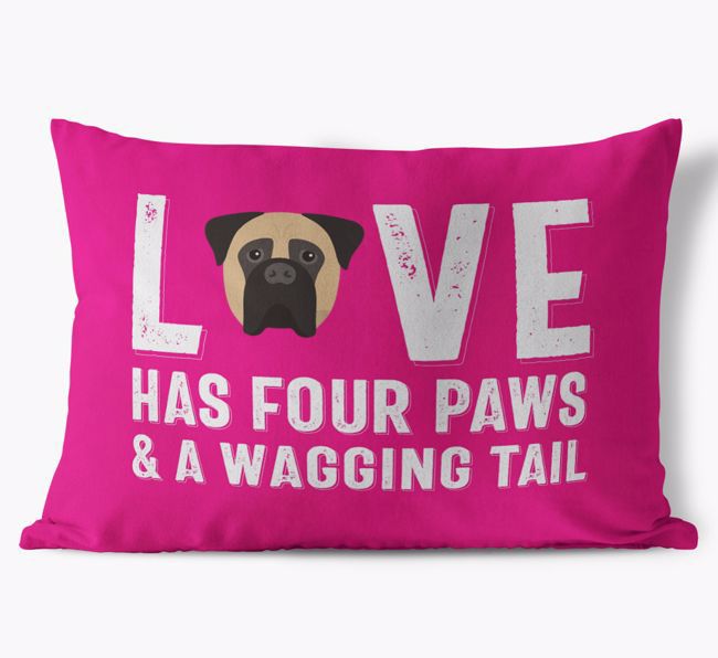 Love Has Four Paws: Personalized {breedFullName} Soft Touch Pillow