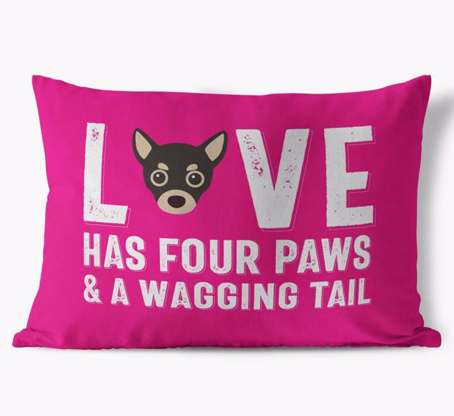 Love Has Four Paws: Personalised {breedFullName} Soft Touch Cushion