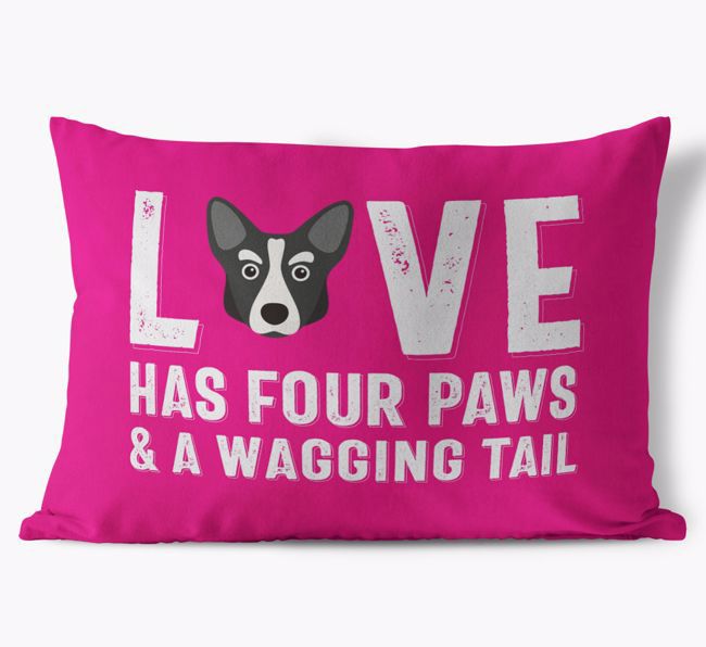 Love Has Four Paws: Personalized {breedFullName} Soft Touch Pillow