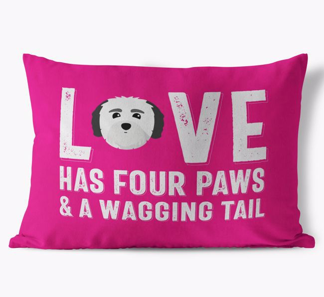 Love Has Four Paws: Personalized {breedFullName} Soft Touch Pillow