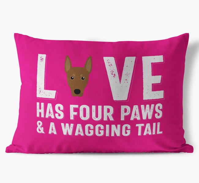 Love Has Four Paws: Personalized {breedFullName} Soft Touch Pillow