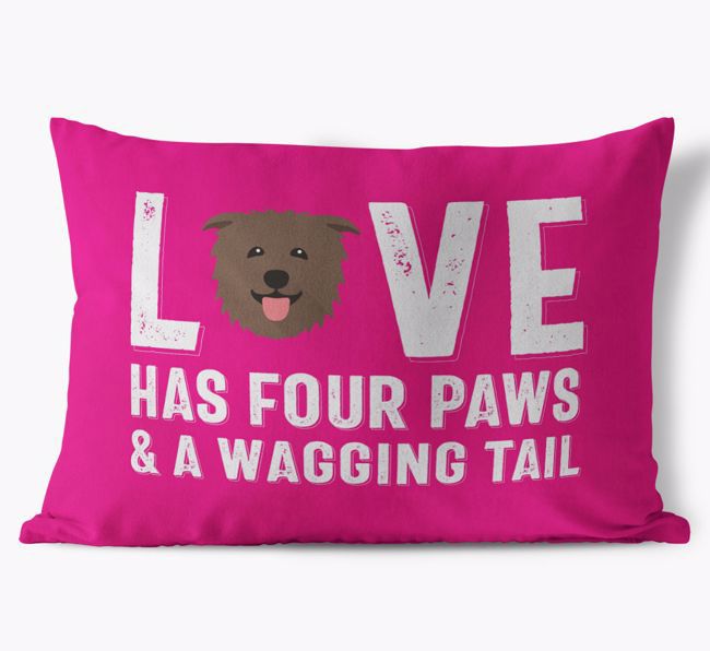 Love Has Four Paws: Personalised {breedFullName} Soft Touch Cushion