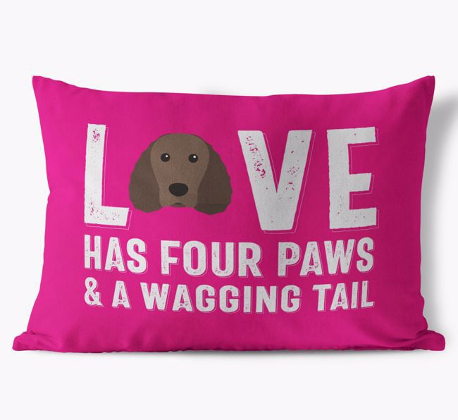 Love Has Four Paws: Personalised {breedFullName} Soft Touch Cushion