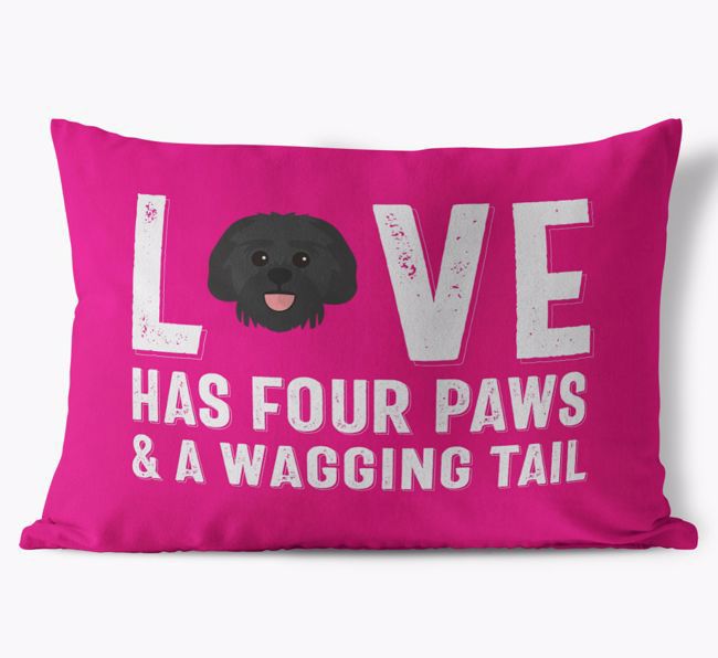 Love Has Four Paws: Personalized {breedFullName} Soft Touch Pillow