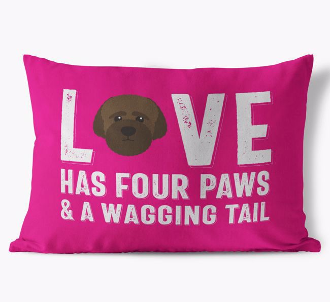 Love Has Four Paws: Personalized {breedFullName} Soft Touch Pillow